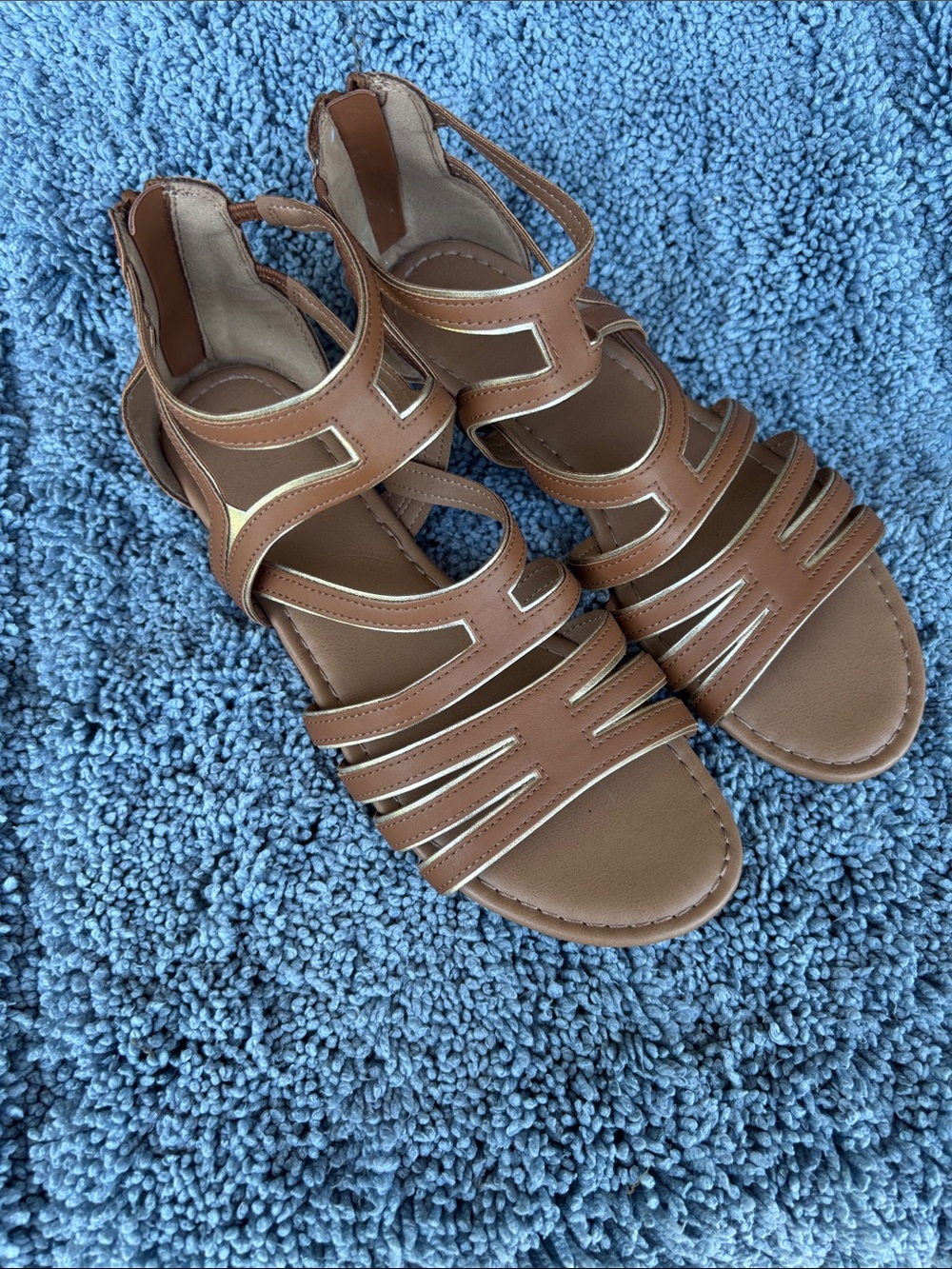 SO Tan Multi-Strap Women's Sandals